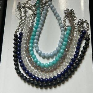 Beaded Pearl style necklaces by Lia Sophia 6 separate colors sold separately